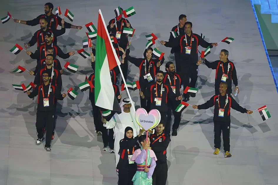 UAE Enters Nagoya Asian Games With 165 Athletes and Historic Twin Flagbearers